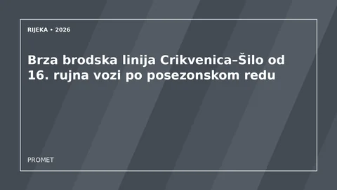 Originalna urednička ilustracija za članak: Brza brodska linija Crikvenica–Šilo od 16. rujna vozi po posezonskom redu
