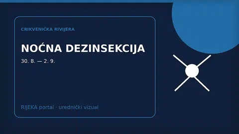Urednička ilustracija noćne dezinsekcije protiv komaraca na Crikveničkoj rivijeri
