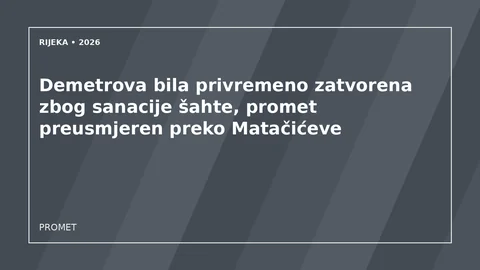 Originalna urednička ilustracija za članak: Demetrova bila privremeno zatvorena zbog sanacije šahte, promet preusmjeren preko Matačićeve