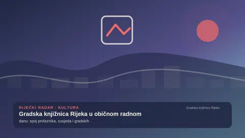 Gradska knjižnica Rijeka u običnom radnom danu: spoj prolaznika, susjeda i gradskih sadržaja