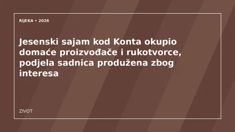 Originalna urednička ilustracija za članak: Jesenski sajam kod Konta okupio domaće proizvođače i rukotvorce, podjela sadnica produžena zbog interesa