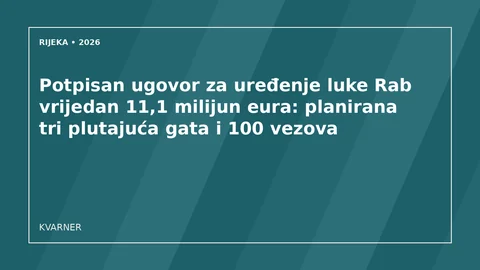 Originalna urednička ilustracija za članak: Potpisan ugovor za uređenje luke Rab vrijedan 11,1 milijun eura: planirana tri plutajuća gata i 100 vezova