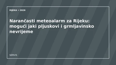 Originalna urednička ilustracija za narančasto vremensko upozorenje u Rijeci