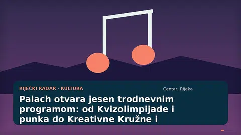 Ilustracija večernjeg programa i koncerta u riječkom Klubu Palach