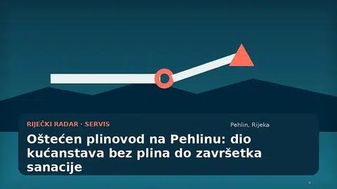 Ilustracija sanacije oštećenog plinovoda na Pehlinu u Rijeci
