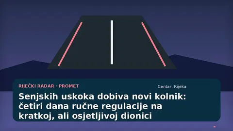 Ilustracija cestarskih radova u Ulici Senjskih uskoka u Rijeci