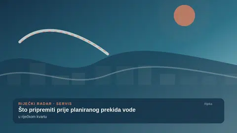 Što pripremiti prije planiranog prekida vode u riječkom kvartu