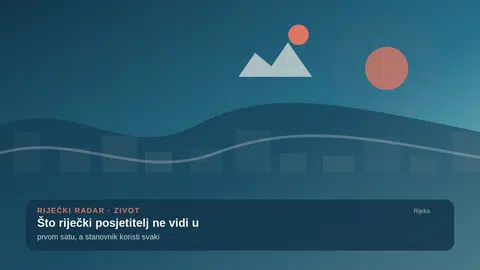 Što riječki posjetitelj ne vidi u prvom satu, a stanovnik koristi svaki dan