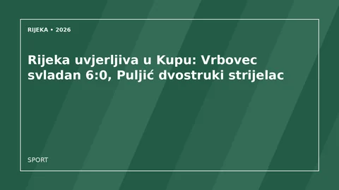 Originalna urednička ilustracija za članak: Rijeka uvjerljiva u Kupu: Vrbovec svladan 6:0, Puljić dvostruki strijelac