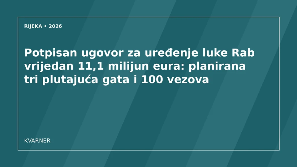 Originalna urednička ilustracija za članak: Potpisan ugovor za uređenje luke Rab vrijedan 11,1 milijun eura: planirana tri plutajuća gata i 100 vezova
