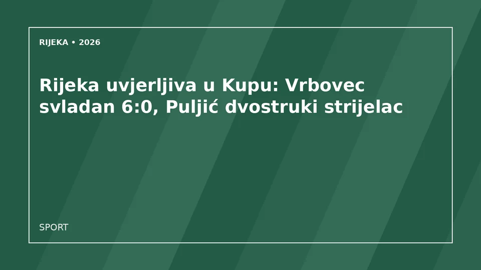 Originalna urednička ilustracija za članak: Rijeka uvjerljiva u Kupu: Vrbovec svladan 6:0, Puljić dvostruki strijelac